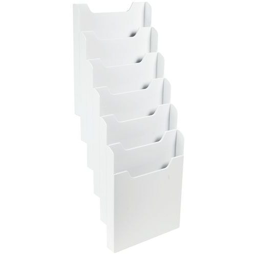 Trieur mural A4 vertical 6 cases - gris lumière - Image principale