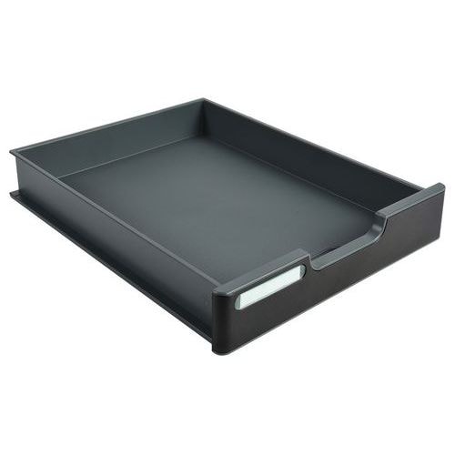 Tiroir modulodoc avec fronton pour case normale - gris souris/noir - Image principale