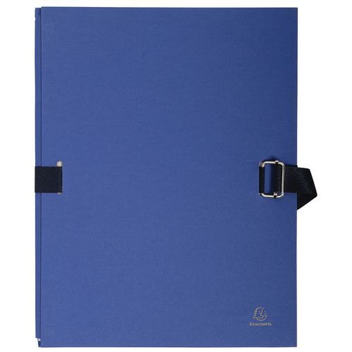Lot de 25 chem. dos extens. pap. toilé 24x32cm filmée par 5 bleu foncé - Image principale
