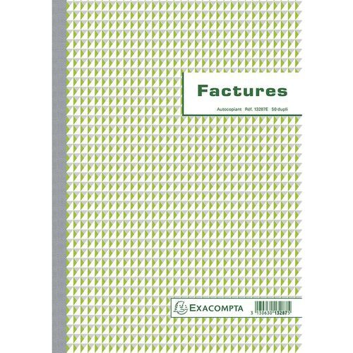 Lot de 5 Manifold Factures 29,7x21cm 50 feuillets dupli autocopiants - Image principale
