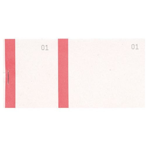 Lot de 50 Bloc vendeur col. assort 100 feuil. double num. 6 ,6x13,5cm - Image principale