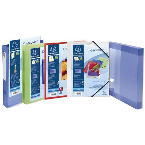 Lot de 12 Classeur 2 anneaux 30mm polypropylène chromaline 10/10e Krea Cover - Image principale