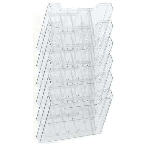 Trieur mural A4 horizontal 6 cases - cristal - Image principale