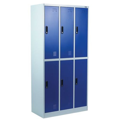 Vestiaire 6 casiers bleu, à monter - Image principale