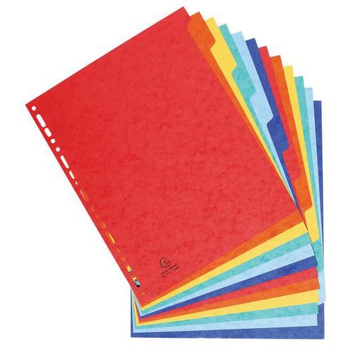 Intercalaire carte lustrée XXL 12 position - Image principale