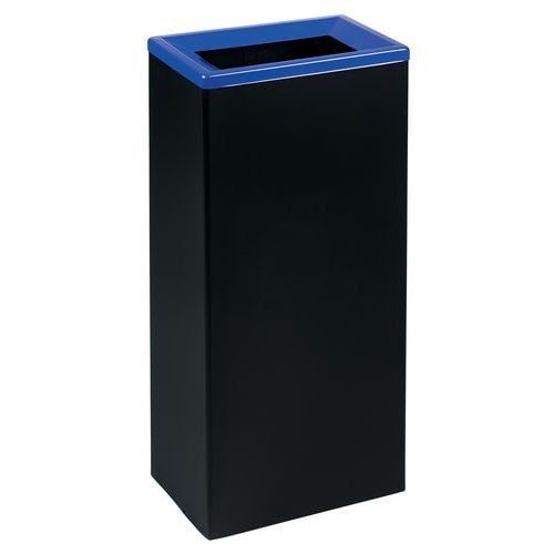 Poubelle tri selectif noir/bleu 42l - Image principale