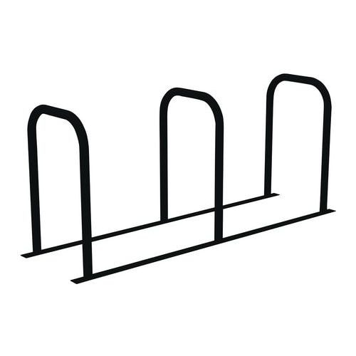 Borne vélos en U reliée 3U peinte noir profond - Image principale