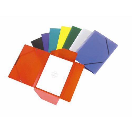 Chemise polypropylène élastiques et rabats pour format A4  épaisseur 4/10e couleurs assorties - Image principale