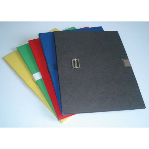 Ensemble de 5 dossiers extensibles à sangle kraft couleurs assorties pour format 24 x 31 cm - Image principale