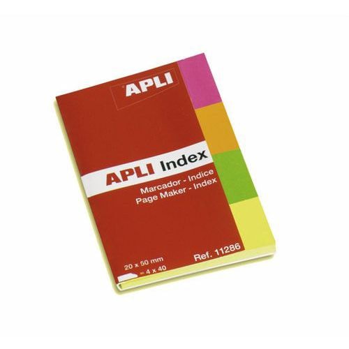 Ensemble de 4 blocs de 40 feuilles marque-pages 20x50 mm assorties repositionnables - Image principale