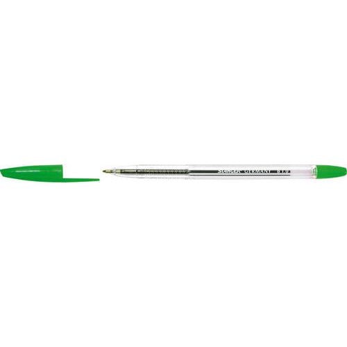 Stylo bille pointe moyenne corps transparent - vert - Image principale