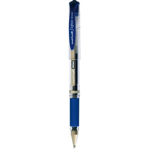 Stylo bille encre gel Signo Gel Broad Uni-ball Ecriture large - Bleu - Image principale