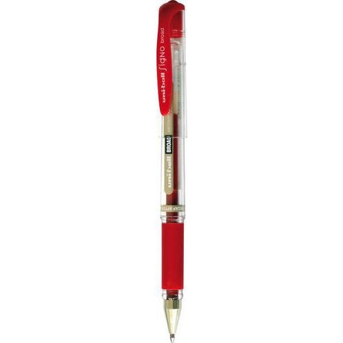 Stylo bille encre gel Signo Gel Broad Uni-ball Ecriture large - Rouge - Image principale
