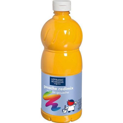 Flacon 1 litre gouache redimix lefranc bourgeois - jaune d'or - Image principale