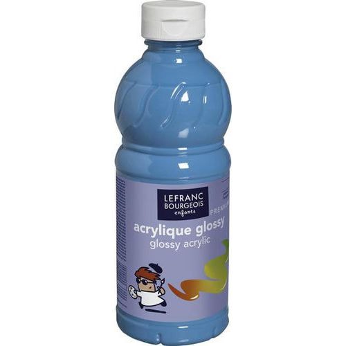 Flacon 500 ml, couleurs acryliques glossy lefranc & bourgeois - bleu turquoise - Image principale