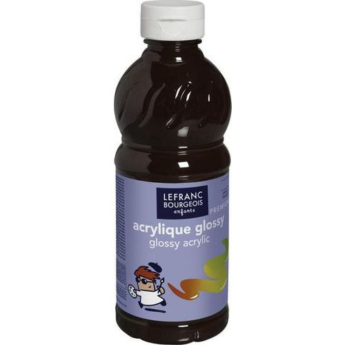 Flacon 500 ml, couleurs acryliques glossy lefranc & bourgeois - chocolat - Image principale