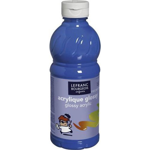 Flacon 500 ml, couleurs acryliques glossy lefranc & bourgeois - bleu primaire - Image principale
