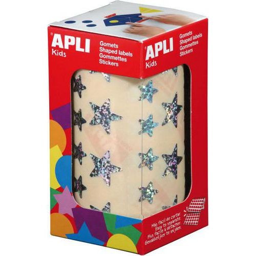 Rouleau de 2360 étoiles holographiques assorties - Image principale