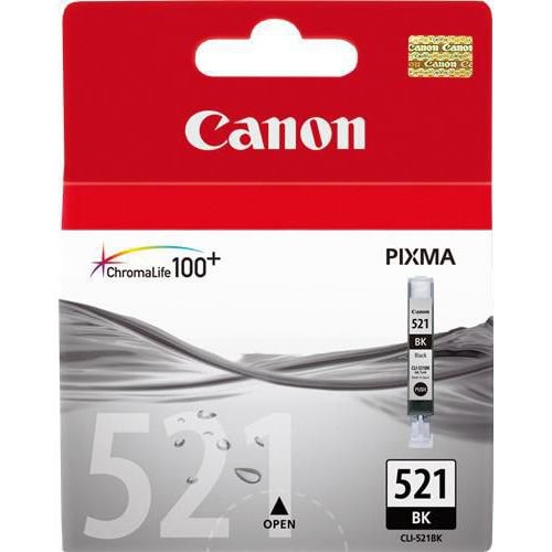 Cartouche jet d'encre canon CLI-521 BK noire 2933B001 - Image principale