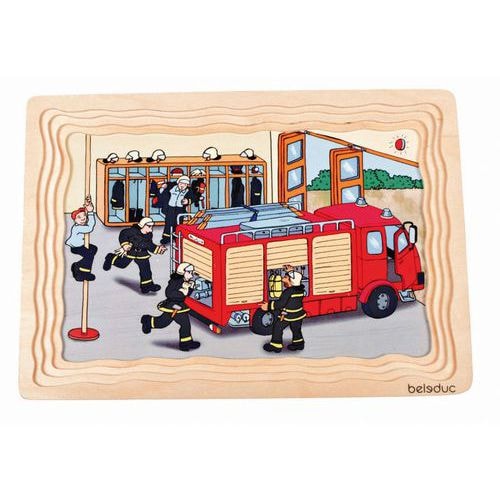 Puzzle à 4 niveaux 'les pompiers' - Image principale