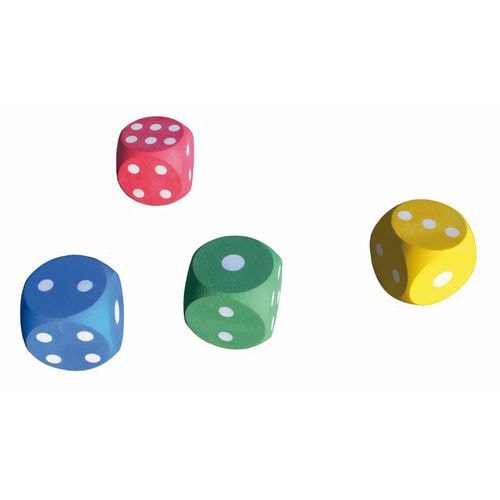 Lot de 4 dés caoutchouc - Image principale