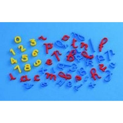 Lot de 50 lettres cursives, chiffres et signes magnétiques - Image principale
