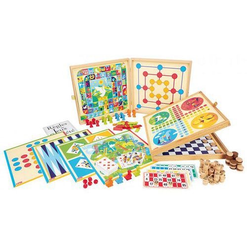 Coffret en bois 150 jeux de société - Image principale