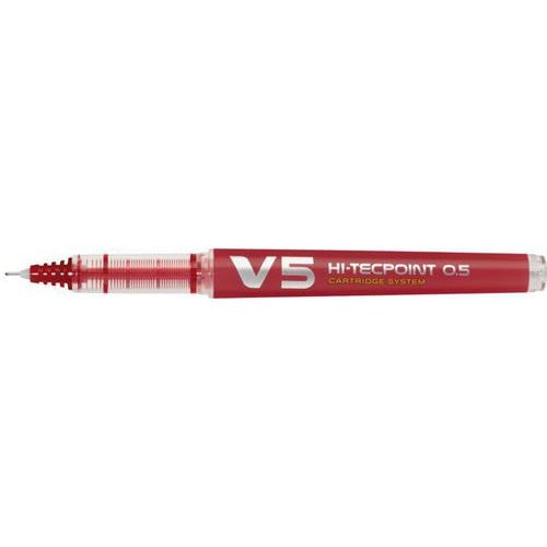 Stylo roller encre liquide Begreen Hi-Tecpoint V5 pointe 0.5 mm - rouge - Image principale
