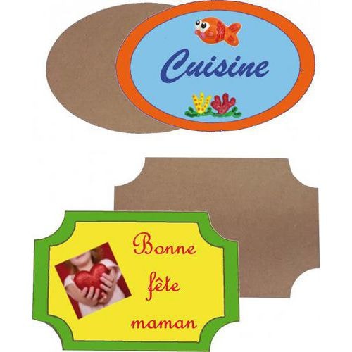 Lot de 24 plaques en médium bois - Image principale