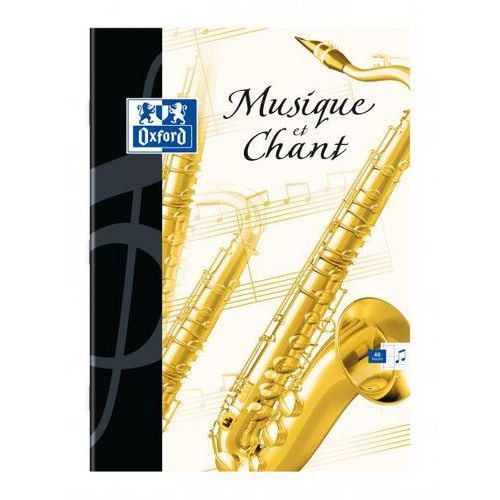 Cahier 17x22 cm 24 pages musique - 24 pages seyes 90g couverture pelliculée - Image principale