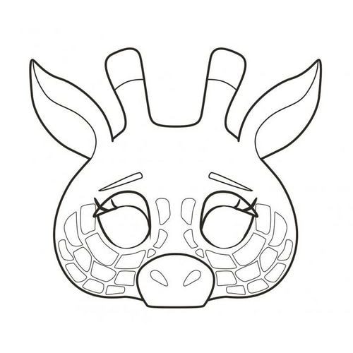 Bloc de 24 masques à colorier, thème les animaux - Image principale