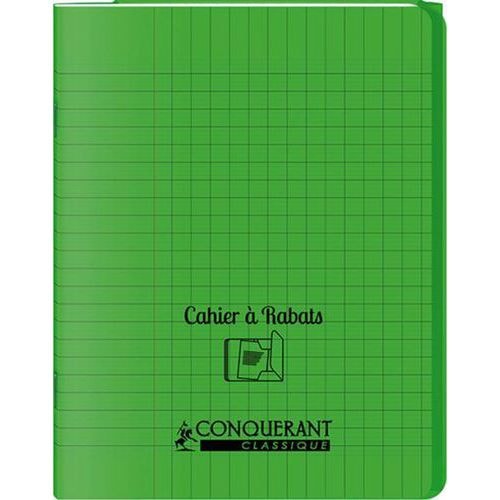 Cahier avec rabats 48 pages Seyes 24x32 cm - Polypropylène vert - Image principale