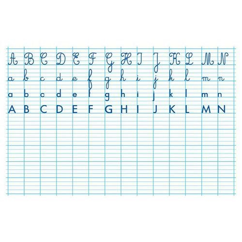 Tableau effaçable à sec 80 x 120 cm alphabet et seyes recto-verso - Image principale