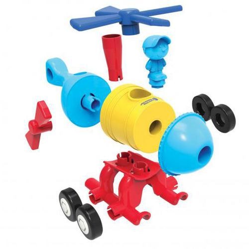 Jeu de construction fusée train hélicoptère - Image principale