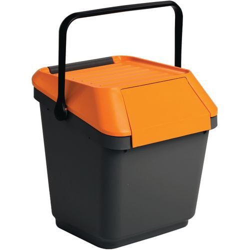 Poubelle EasyMax 35 L noir/orange - Image principale