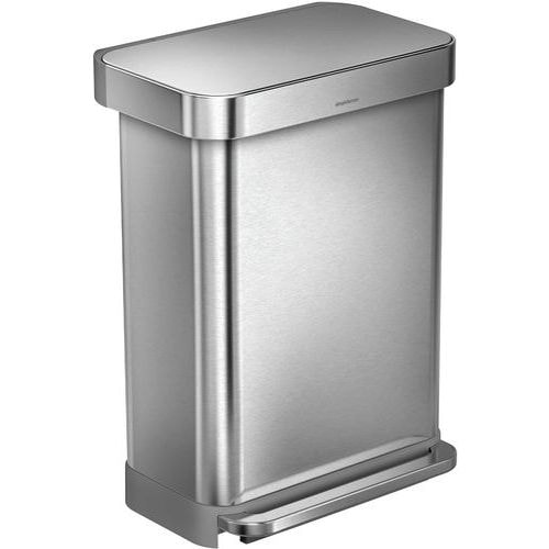 Poubelle avec Liner Pocket 55L, Simpele Human argent - Image principale