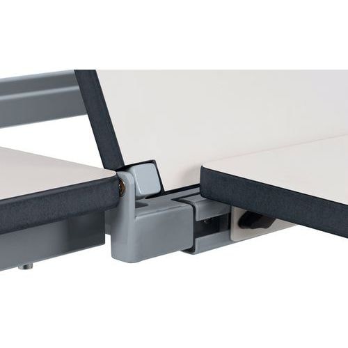 Glissière avec accoudoirs coulissants pour table Demeter - gris 9006 - Image principale