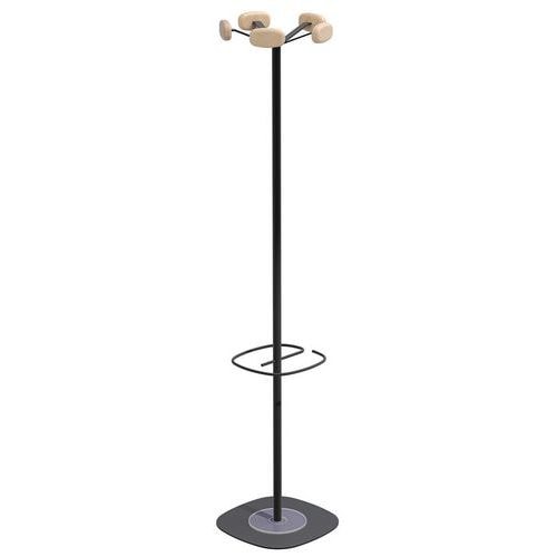 Portemanteau Sherwood noir 5 patères Bois porte-parapluie - Image principale