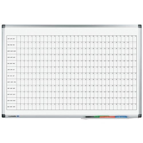 PREMIUM planning annuel horizontal 60x90cm Acier laqué - Image principale