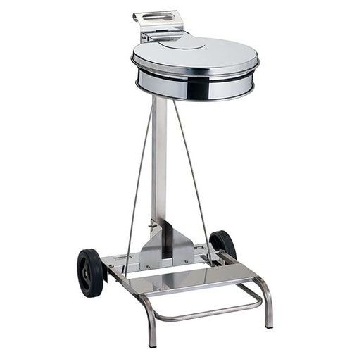 Support sac mobile a pédale inox - 110L - Image principale