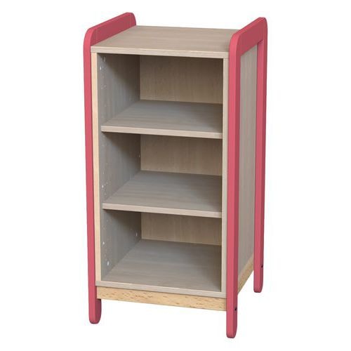 Meuble colonnes + niches Lili 1 colonne/3 cases Ht 98 cm corail - Image principale