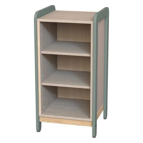Meuble colonnes + niches Lili 1 col/3 cases Ht 98 cm kaki - Image principale