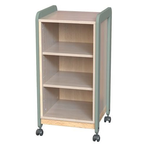 Meuble Lili 1 colonne 3 niches avec roulettes hauteur 98 cm kaki - Image principale