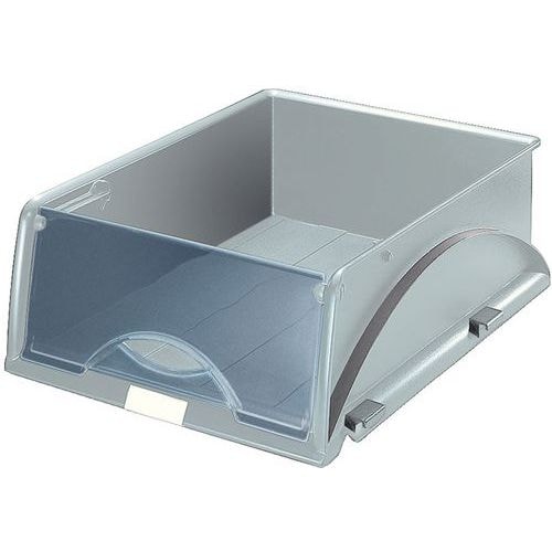 Lot de 4 Corbeille à courrier Leitz Sorty, avec rabat Gris - Image principale