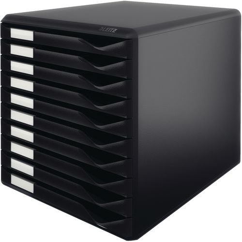 Bloc de classement noir Leitz 10 tir Noir avec finition mate - Image principale
