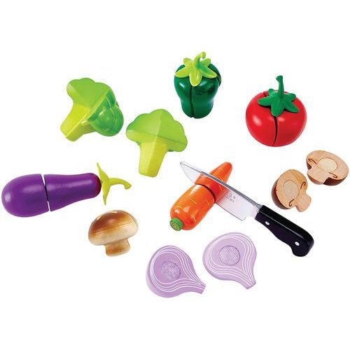 Ensemble légumes du jardin et couteau - Image principale