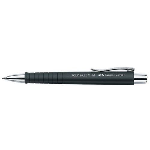 Lot de 6 Stylo à bille rétractable POLY BALL, noir - Image principale