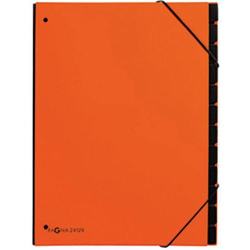 Lot de 6 Classeur à soufflet tendance, A4, 10 compart., orange - Image principale