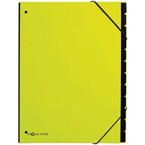 Lot de 6 Classeur à soufflet tendan., A4, 10 comp. vert tilleul - Image principale