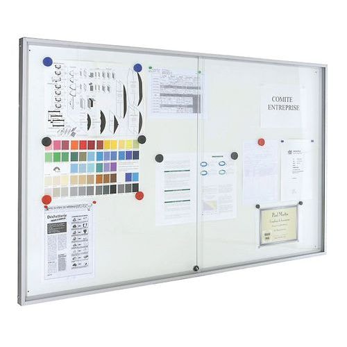 Vitrine fond tôle porte coulissante Millénium Planorga - Image principale